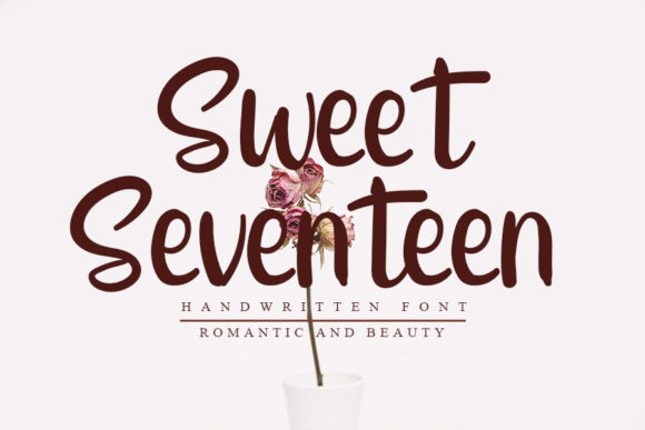 Sweet Seventeen: A Flowing Handwritten Font with Timeless Appeal